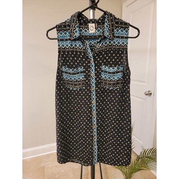 Anthropologie Akemi + Kin Ira Printed Tunic - Picture 1 of 4